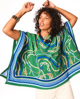 Chico's Rope Relic Poncho JARDIN GREEN