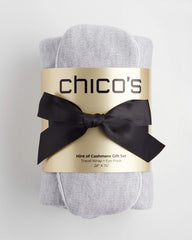 Chico's Wrap & Eye Mask Travel Set FROSTED GRAY HEATHER