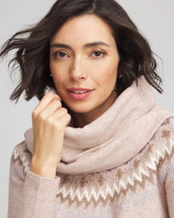 Chico's Fair Isle Reversible Snood BIRCH BARK