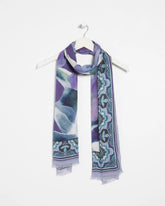 Chico's Artist Garden Oblong Scarf PURPLE ELIXIR