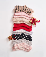 Chico's Striped Cozy Socks CHAMPAGNE FIZZ