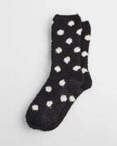 Chico's Polka Dot Cozy Socks BLACK