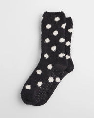 Chico's Polka Dot Cozy Socks BLACK