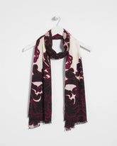 Chico's Maude Medallion Oblong Scarf BLACK