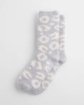 Chico's Animal Print Cozy Socks DOVE GRAY