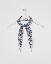 Chico's Printed Woven Skinny Scarf PASSPORT BLUE