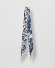 Chico's Printed Woven Skinny Scarf PASSPORT BLUE