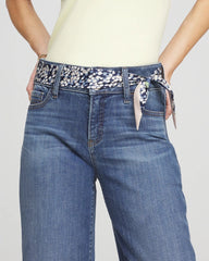 Chico's Printed Woven Skinny Scarf PASSPORT BLUE