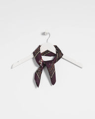 Chico's Frosty Floral Square Neckerchief Scarf BLACK