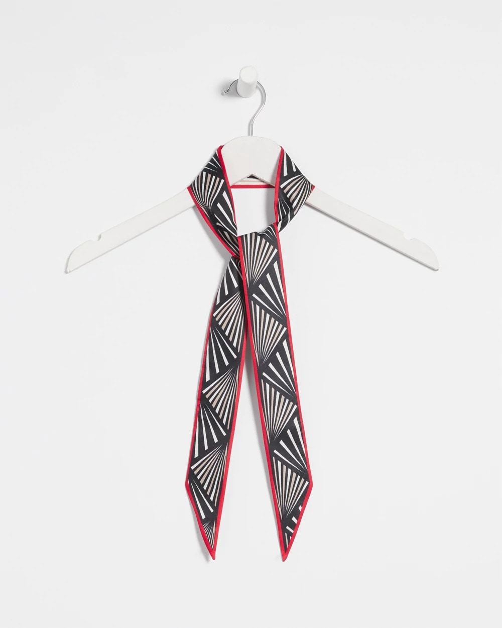 Chico's Abstract Reversible Skinny Scarf ENGLISH CREAM