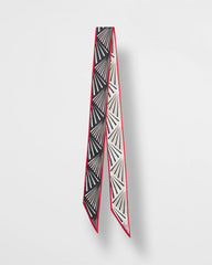 Chico's Abstract Reversible Skinny Scarf ENGLISH CREAM