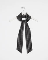 Chico's Polka Dot Skinny Scarf BLACK