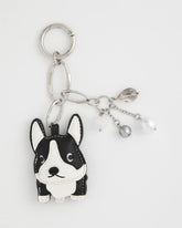 Chico's Frenchie Dog Bag Charm BLACK/WHITE