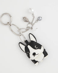 Chico's Frenchie Dog Bag Charm BLACK/WHITE
