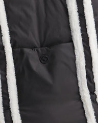 Chico's Faux Fur Sporty Tote Bag BLACK