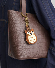 Chico's Owl Bag Charm BROWN