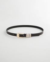 Chico's Mixed Metal Trouser Belt BLACK