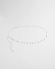 Chico's Silvertone Pebble Chain Belt SILVER
