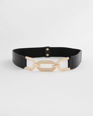 Chico's Embellished Stretch Trouser Belt BLACK