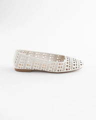 Chico's Cutout Ballet Flats ALABASTER