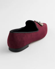 Chico's Grace Queen Bee Slip-On Loafers BLACKENED BURGUNDY