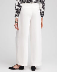 Chico's Petite Crepe Pleated Relaxed Pants ECRU