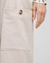 Chico's Petite Sateen Cargo Pants SMOKEY TAUPE