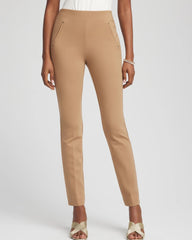 Chico's Petite Juliet Slim Trim Detail Ankle Pants CARAMEL APPLE