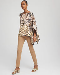 Chico's Petite Juliet Slim Trim Detail Ankle Pants CARAMEL APPLE