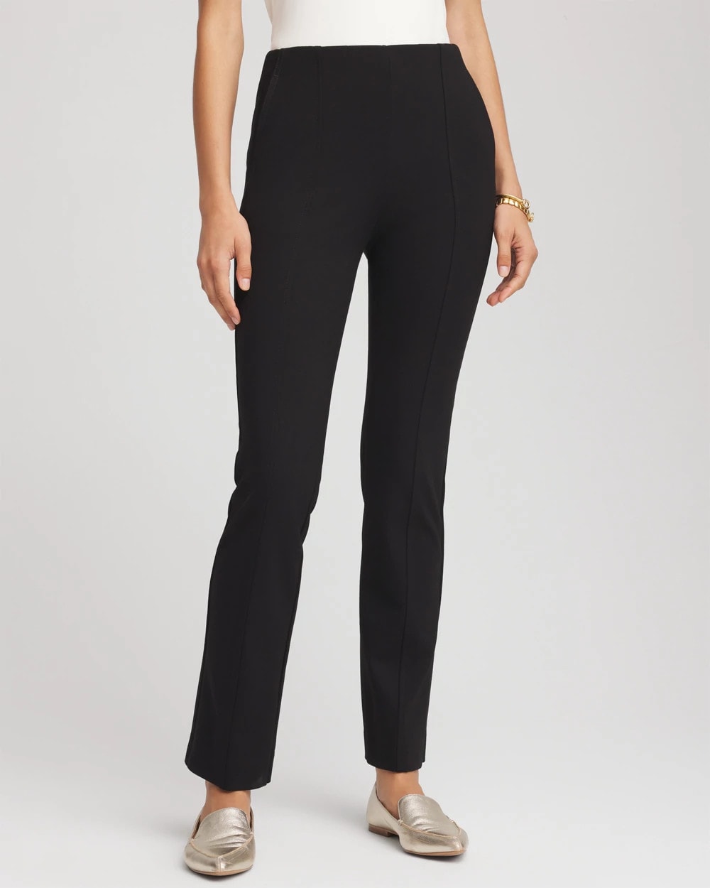 Chico's Petite Juliet Straight Ankle Pants BLACK