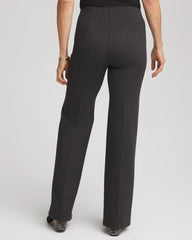 Chico's Petite Juliet Wide Full-Length Ponte Pants GRAPHITE HEATHER GRAY