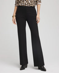 Chico's Petite Juliet Full-Length Ponte Pants BLACK