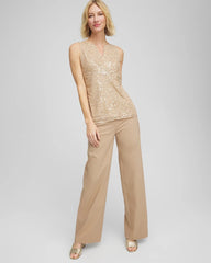 Chico's Petite Brigitte™ Slim Wide-Leg Pants CATTAIL BROWN