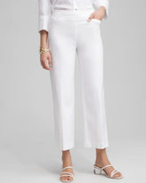 Chico's Petite Brigitte Wide Leg Cropped Pants ALABASTER