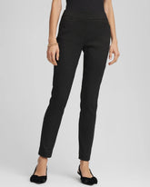 Chico's Petite Jacquard Brigitte™ Slim Ankle Pants BLACK