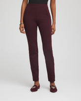 Chico's Petite Circle Jacquard Juliet Slim Ankle Pants BLACK
