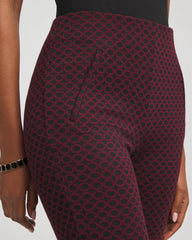 Chico's Petite Circle Jacquard Juliet Slim Ankle Pants BLACK