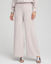 Chico's Petite Sequin Wide Leg Pant HELIUM