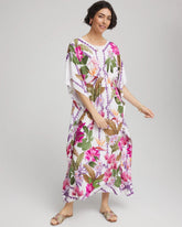 Chico's Petite Island Cinch-Waist Kaftan Dress ECRU