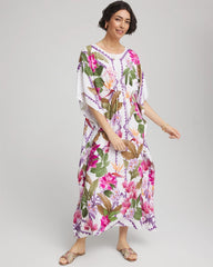 Chico's Petite Island Cinch-Waist Kaftan Dress ECRU