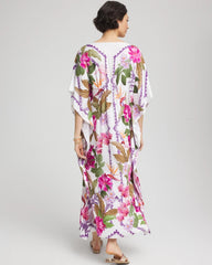 Chico's Petite Island Cinch-Waist Kaftan Dress ECRU