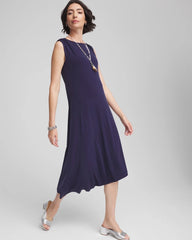 Chico's Petite Travelers™ Knit Sleeveless Dress PASSPORT BLUE