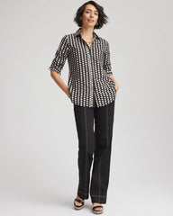 Chico's Petite Pull-On Wide-Leg Jeans BLACK