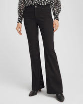 Chico's Petite Girlfriend Flared Leg Jeans BLACK