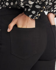 Chico's Petite Girlfriend Flared Leg Jeans BLACK