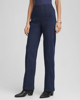 Chico's Petite Pull-On Wide-Leg Trouser Jeans BRIDGE STREET RINSE