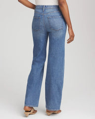 Chico's Petite Appliqué High-Rise Wide-Leg Jeans AVENIDA INDIGO