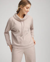 Chico's Zenergy® Soft Brushed Pullover LIGHT TAUPE HEATHER