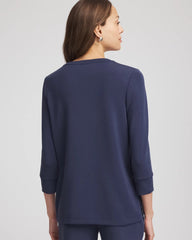 Chico's Zenergy® Satin-Trim Tunic PASSPORT BLUE