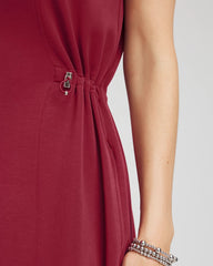 Chico's Zenergy® Bungee-Waist Dress RUSSET RED